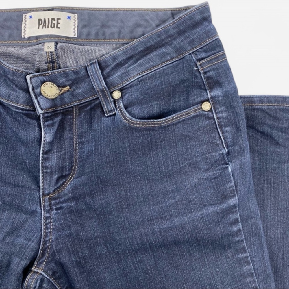 PAIGE Women’s Skyline Skinny Jeans Dark Blue Size 26 - Picture 6 of 14